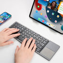 Foldable Wireless Keyboard - Bluetooth Touchpad for Android, iOS, and Windows.