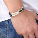 Pulseira Unissex Cruz de Malta em Aço Inoxidável – Design Moderno e Resistente