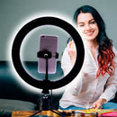8” LED Ring Light with Tabletop Tripod and Cell Phone Holder – Professional Lighting for Videos and Live Streams