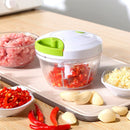 Premium Manual Food Processor – 3 Stainless Steel Blades for Fast and Efficient Cutting 