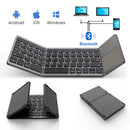 Foldable Wireless Keyboard - Bluetooth Touchpad for Android, iOS, and Windows.