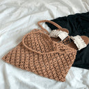 Women's Cotton Crochet Beach Bag – Lightweight, Spacious and Stylish