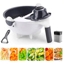 Cortador Multifuncional com Bacia de Drenagem – Para Frutas, Legumes e Verduras