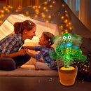 Cacto de Pelúcia Interativo para Crianças – Dança, Toca Música e Repete a Fala