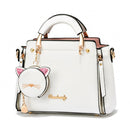 Bolsa de Couro Sintético Feminina – Estilo Luxo com Design de Grife e Acabamento Premium