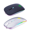 Mouse Bluetooth Sem Fio Dual Mode – LED Recarregável, Compatível com PC e Notebook