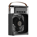 Ventilador Portátil USB com LED e Umidificador de Ar – Ideal para Mesa, Escritório e Viagens