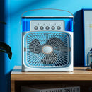 Ventilador Portátil USB com LED e Umidificador de Ar – Ideal para Mesa, Escritório e Viagens