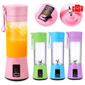 Mini Liquidificador Portátil USB Recarregável – 6 Lâminas para Sucos e Shakes