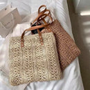 Bolsa Feminina de Praia Trançada Reforçada – Moda Verão, Espaçosa e Durável