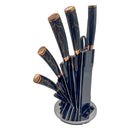 Black 7-Piece Knife Set – Includes Holder and Multi-Purpose Scissors