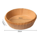 Forro Descartável para Air Fryer – 50 Unidades de Papel Redondo Antiaderente para Assar