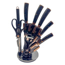 Black 7-Piece Knife Set – Includes Holder and Multi-Purpose Scissors