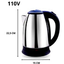 Stainless Steel Electric Kettle 1.8L with Automatic Shut-Off – Powerful, Safe and with Rotating Base (1100W)