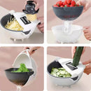 Cortador Multifuncional com Bacia de Drenagem – Para Frutas, Legumes e Verduras