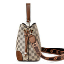 Bolsa Feminina de Ombro Estilo Xadrez Luxo – Design Sofisticado e Acabamento Premium