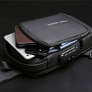 Mochila Unissex com Carregamento USB – Sistema Anti-Furto e Compartimentos Funcionais para Segurança e Praticidade