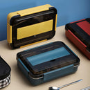 Marmita de Aço Inox 2 Litros Com Divisórias e Talheres