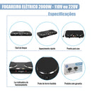 Portable Electric Cooktop Stove with 2 Burners, 2000W
