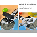  Abridor de Latas em Aço Inoxidável – 2 em 1 para Latas e Garrafas com Cabo Confortável