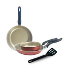 Frigideiras Globalflon Teflon – Kit com 3 Peças Antiaderentes Ideal para Ovos, Grelhados e Mais