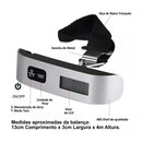 Balança Eletrônica Digital de Mão para Bagagem 50kg – Gancho Reforçado Preta