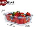 Pote Com Tampa Hermética Armazenamento de Alimentos 640ml - KIT 02 UND