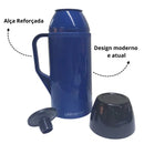 Garrafa Térmica Unitermi Roma 1 Litro Azul – Ideal para Café e Bebidas Quentes