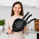 Frigideiras Globalflon Teflon – Kit com 3 Peças Antiaderentes Ideal para Ovos, Grelhados e Mais