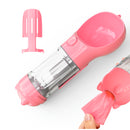 Garrafa Portátil 3 em 1 para Cães e Gatos – Água, Ração e Pá Higiênica em um Só Produto