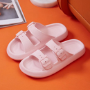 Sandália Nuvem Macia Ortopédica – Fivela Dupla para Ajuste Perfeito e Conforto Prolongado