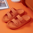 Sandália Nuvem Macia Ortopédica – Fivela Dupla para Ajuste Perfeito e Conforto Prolongado