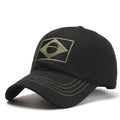 Military cap with embroidered Brazilian flag – Adjustable, durable, and tactical style.